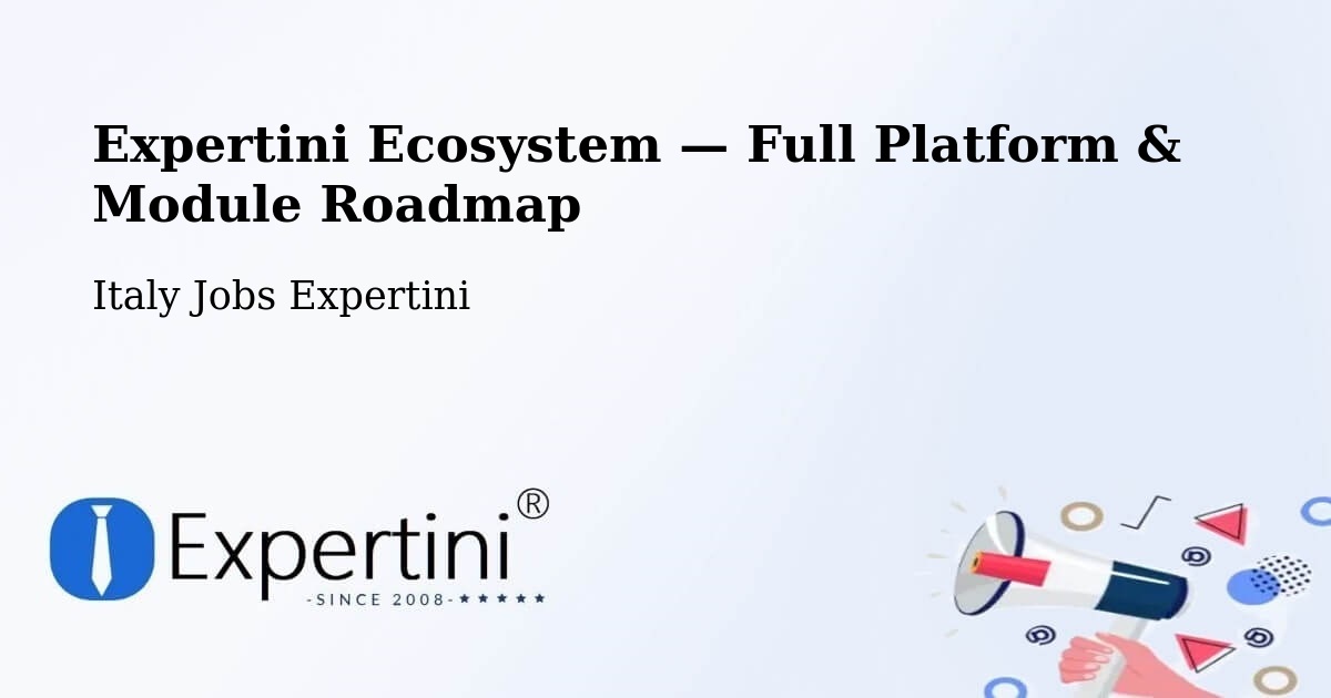 Expertini Ecosystem — Full Platform & Module Roadmap – Chions